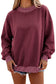 Dark Blue Colorblock Polka Dot Contrast Trim Oversized Sweatshirt