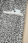 Gray Animal Print Wide Leg Terry Knit Pants