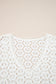 Beige Flower Lace V Neck Ruffled Sleeve Top
