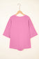Bonbon Solid Loose V Neck Half Sleeve Tee and Shorts