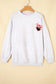 Light Grey Embroidered Football Bow Back Long Sleeve Sweatshirt
