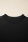 Black Varsity Striped Detail Loose Tee Jogger Pants 2pcs Outfit