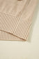 Parchment Cable Knit Braided Tie Sleeve Plus Size Open Cardigan