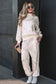 Khaki Camo Print Jogger Pants Set