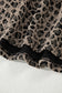 Khaki Leopard Print Textured Plus Size T Shirt