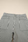 Black Stripe Patch Pocket High Waist Shift Denim Jeans