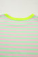 Green Stripe Contrast Ribbed Trim Crossed Stitch Drop Shoulder Sweatshirt