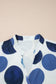 Green Polka Dot Print Flounced Half Sleeve Casual Vacation Style Mini Dress
