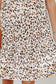 Khaki Leopard Ruffled Flutter Sleeve Keyhole Back Mini Dress