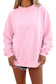 Brown Colorblock Polka Dot Contrast Trim Oversized Sweatshirt