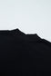 Black Solid Color Oversized Mock Neck Sweatshirt