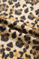 Brown Sequin Leopard Pattern Short Sleeve Top