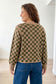 Multicolour Drop Shoulder Plaid Knit Long Sleeve Sweater