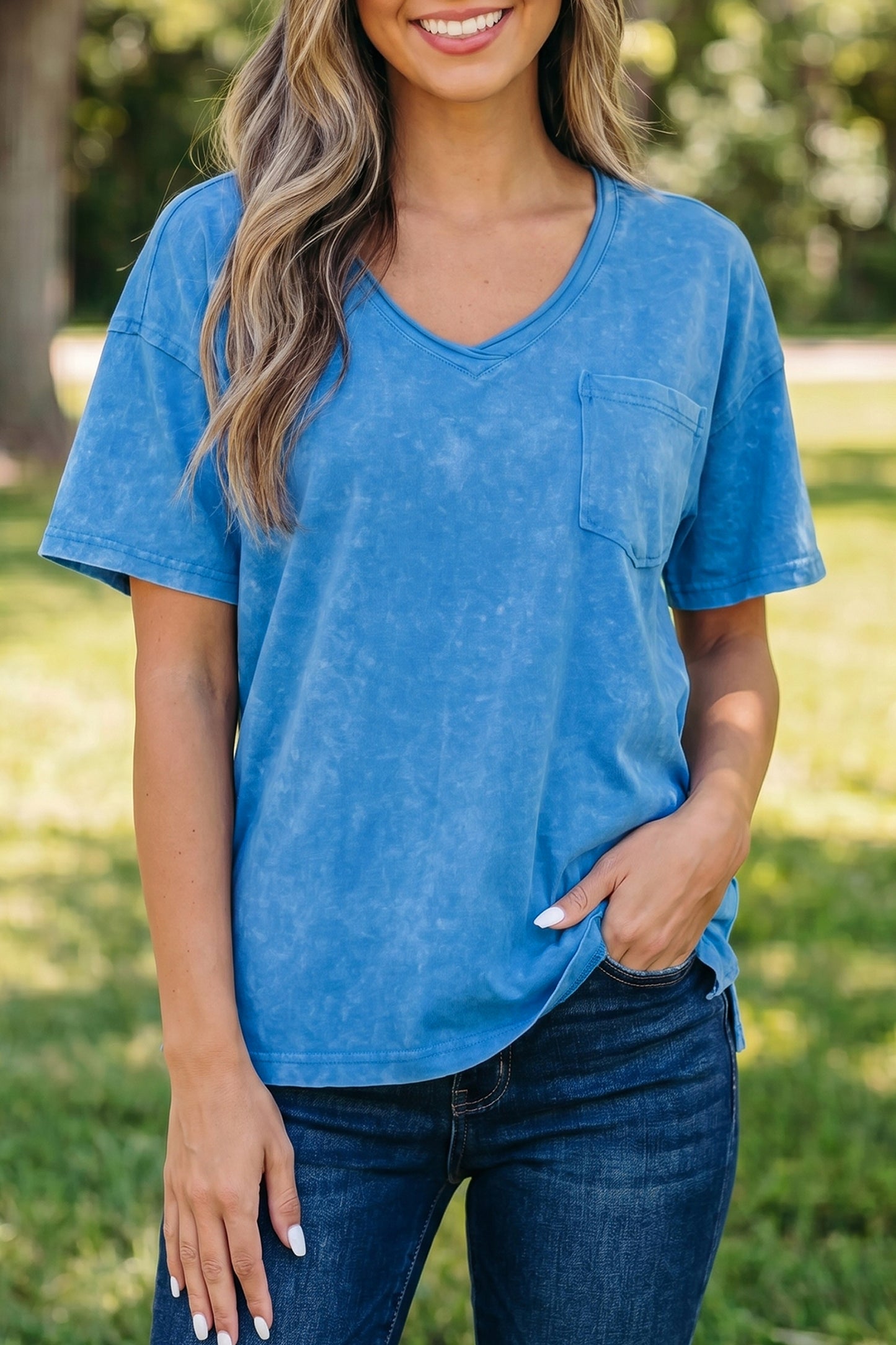 Sachet Pink Cotton Mineral Wash T Shirt