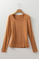 Black Solid Color Long Sleeve Fitted Top