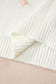White Short Sleeve Knit Contrast Bow Knot Loose Sweater