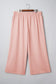 Pink Stripe Drawstring Plus Size Loose Pants