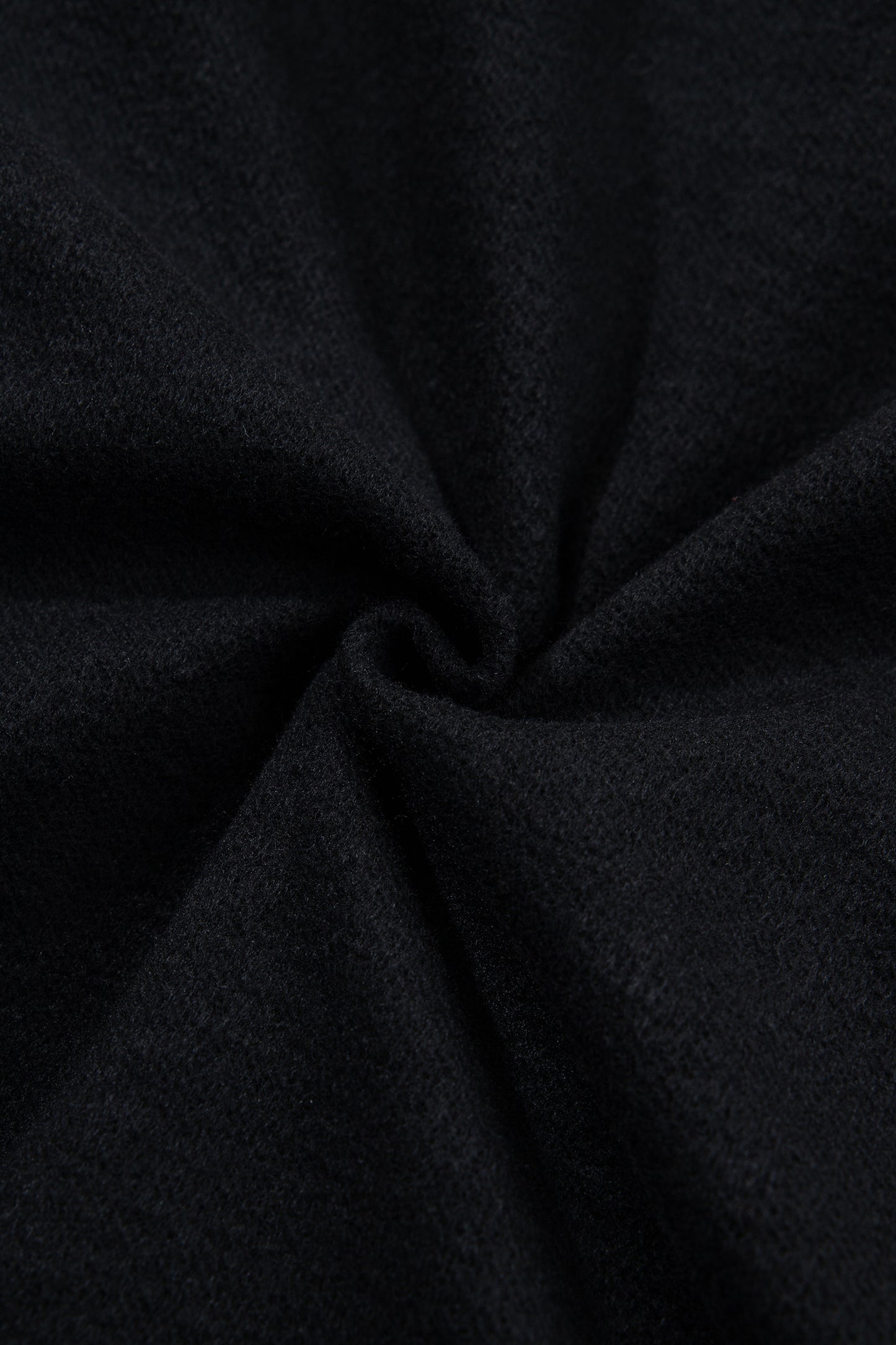 Black Solid Color Oversized Mock Neck Sweatshirt