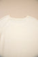 Camel Buttoned Bishop Sleeve Crew Neck Sweater