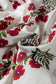 Beige Floral Short Bubble Sleeve Tiered Maxi Dress