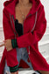 Four Leaf Clover Contrast Cuffed Drop Shoulder Zip up Tunic Hoodie