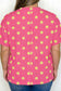 Sky Blue Twisted Rib Polka Dot Print Plus Size T Shirt