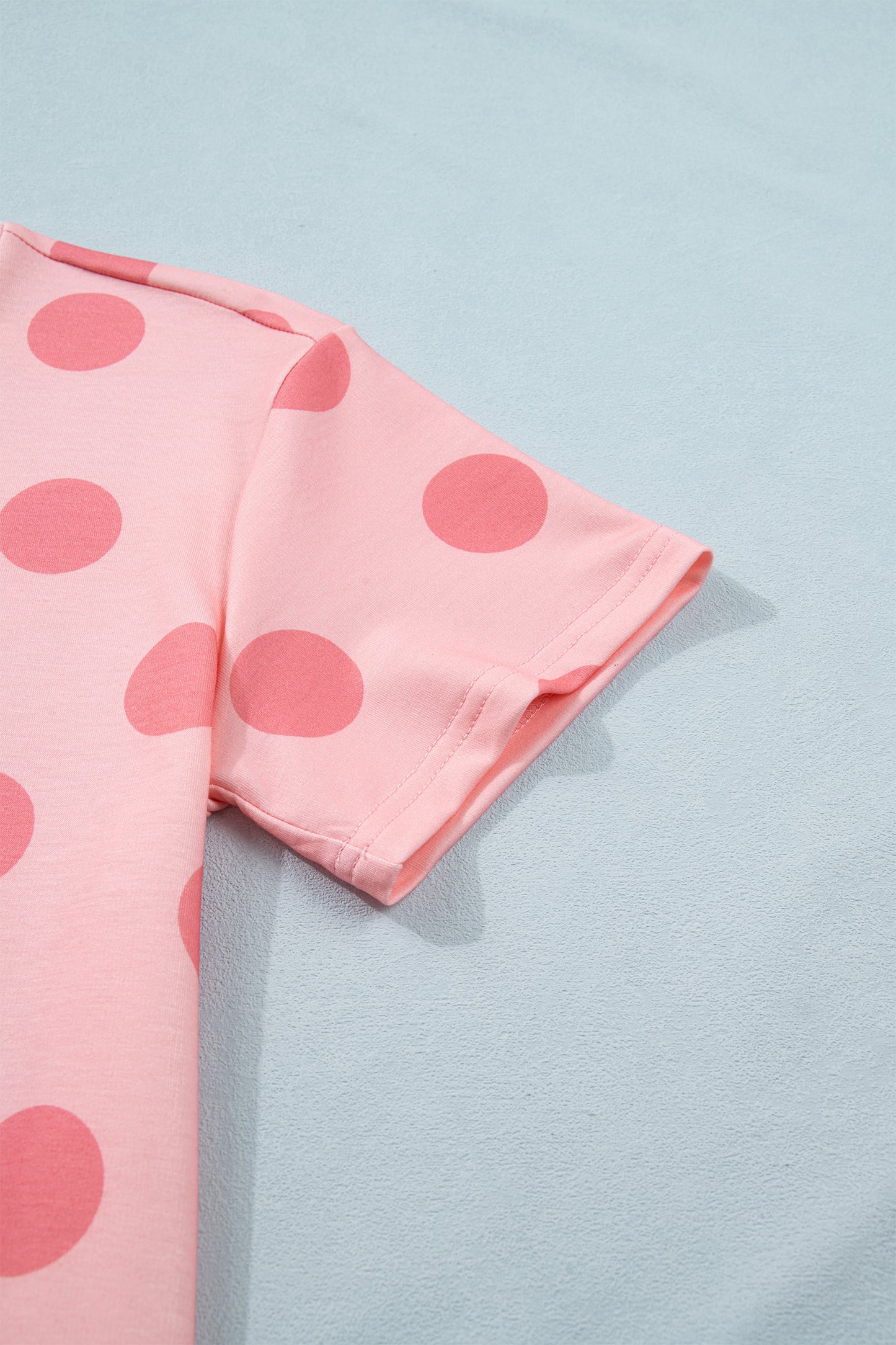 White Polka Dot Short Sleeve Top Casual Skort 2pcs Outfit