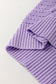 Lavendula Pointelle knit Ribbed Trim Short Sleeve Sweater