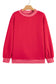 Brown Colorblock Polka Dot Contrast Trim Oversized Sweatshirt