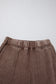 Coffee Mineral Wash Seam Detail Elastic Waist Barrel Pants