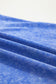 Sky Blue Mineral Wash Raw Seam Lace Sleeve Cotton Tee