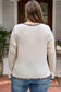 Parchment Ribbed Contrast Leopard Edge Round Neck Plus Knit Top