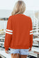Tillandsia Purple Varsity Striped Detail Drop Shoulder Oversized Sweatshirt