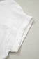 White Lace Trim Cuffed Short Sleeve Textured Shirt