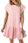 Ashleigh Blue Solid Color Cap Sleeve Drop Waist T Shirt Dress