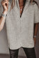 Jet Stream Solid Color Short Sleeve Zipper Knit High Neck Sweater