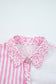 Pink Leopard Striped Western Casual Shirt