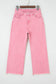 Peach Blossom Acid Washed High Rise Cropped Wide Leg Jeans