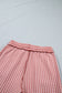 Red Plaid Contrast Trim Drawstring Elastic Waist Shift Pants