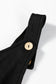 Black Solid Color Raw Seam Big Flower Patched Loose Overall Jumpsuit