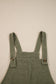 Laurel Green Solid Color Knit Loose Straight Leg Casual Overall Jumpsuit