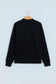 Black Solid Color Oversized Mock Neck Sweatshirt