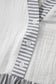 Gray Stripe Half Button Gauze Patchwork Bracelet Sleeve Babydoll Blouse