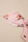 Pink Floral V Neck Smocked High Waist Ruffle Hem Long Dress