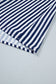 Blue Stripe V Neck Lace Contrast Ruffle Trim Tank Top