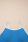 Blackish Green Color Block Edge Ribbed Pocketed Lined Swim Dress