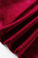 Evergreen Asymmetric Button Keyhole Neck Long Sleeve Velvet Blouse