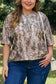 Khaki Plus Size Woodland Camouflage Print T Shirt
