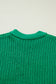 Bright Green Solid Color Knit High Neck Short Sleeve Sweater