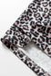 Khaki Leopard Print Half Zip up Blouse